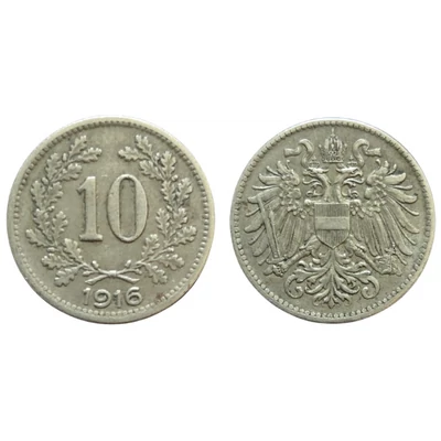 1916 10 Heller érme– Osztrák–Magyar Monarchia