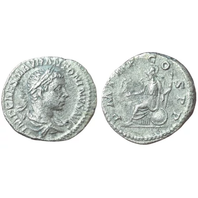 Elagabalus Denarius, római ezüst érme – Kr.u. 218, RIC 3