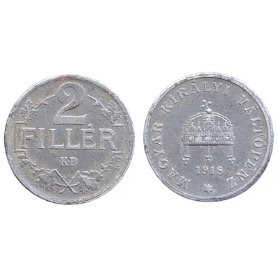 1918 2 Fillér forgalmi érme