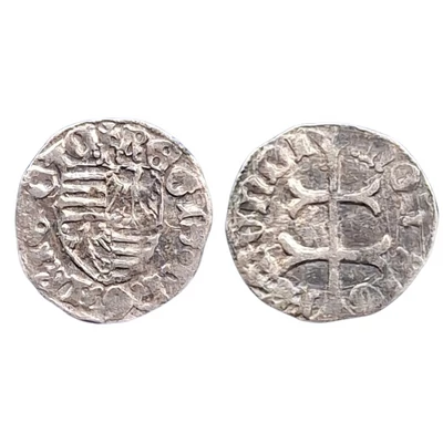 Luxemburgi Zsigmond (1387-1437) ezüst dénár érme  ÉH: 449