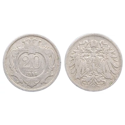 1893 20 Heller érme– Osztrák–Magyar Monarchia