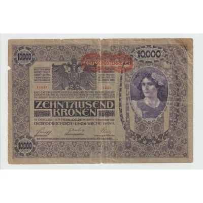 1918 10000 korona bankjegy