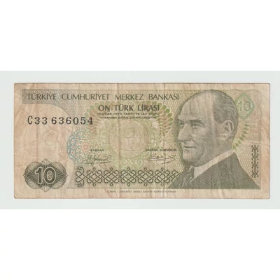 1970 10 Lira bankjegy - Törökország