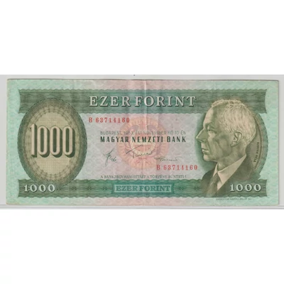 1983 1000 forint bankjegy November B sorozat előlap