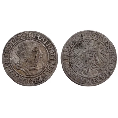  I. János - 1 Groschen 1544 - Brandenburg–Küstrini 1 Garas