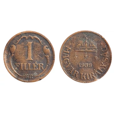 1938-as 1 Fillér – Horthy-kori bronz érme