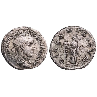 Gordianus III antoninianus római ezüst érme – FIDES MILITVM – Kr.u. 238 RIC IV/C 1