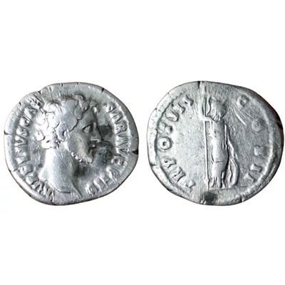 Marcus Aurelius denarius, római ezüst érme – Minerva - Sear 4787 · RIC 444
