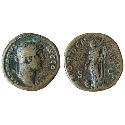 Hadrianus sestertius római bronz érme - Providentia - Kr. u. 137–138 · RIC II 3, 2384