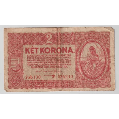 1920 2 Korona Államjegy