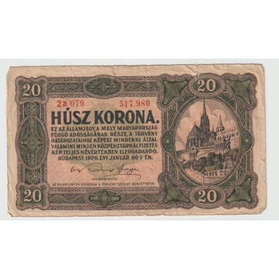 1920 20 Korona államjegy