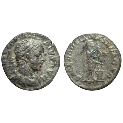 Elagabalus Denarius, római ezüst érme SACERD DEI SOLIS ELAGAB – Kr.u. 221-222, RIC 131
