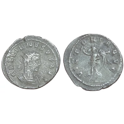 Gallienus Antoninianus, római ezüstözött billon érme – Kr.u. 264, RIC 662 var.
