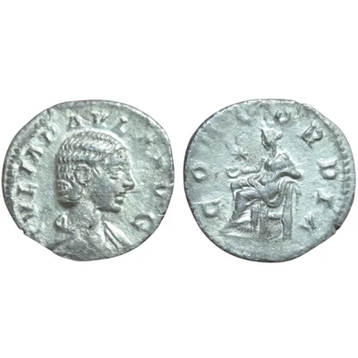 Julia Paula Denarius, római ezüst érme CONCORDIA – Kr.u. 219–220, RIC 211
