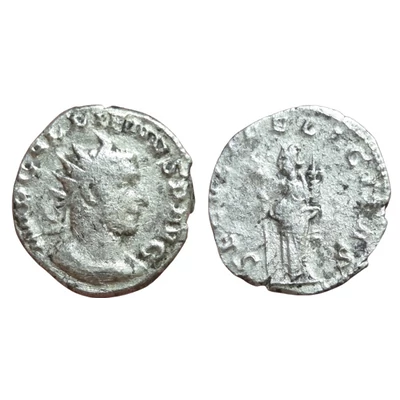 Gallienus Antoninianus, római billon érme SAECVLI FELICITAS – Kr.u. 257, Wareham Hoard 316 var