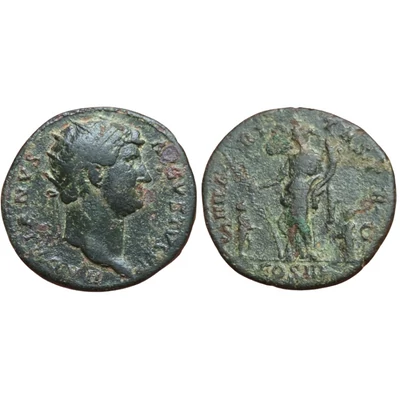 Hadrianus Dupondius, római bronz érme COS III – Kr.u. 128-138, RIC 974