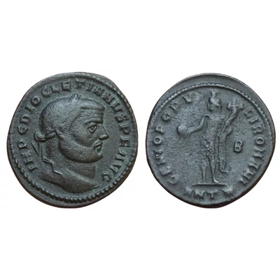 Diocletianus Follis, római bronz érme – Kr.u. 302-303, RIC 56a
