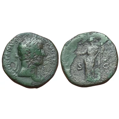 Hadrianus Sestertius, római bronz érme – Kr.u. 125-128, RIC 637