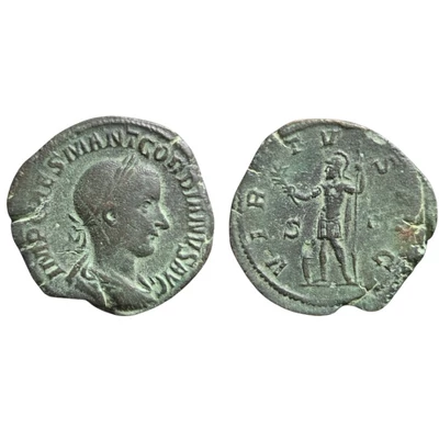 Gordianus III. Sestertius, római bronz érme – Kr.u. 240, RIC 273a