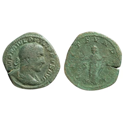 I. Philip Sestertius, római bronz érme – Kr.u. 244-249, RIC 176a