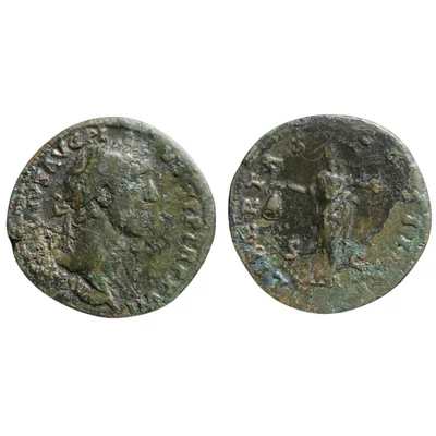 Antoninus Pius Sestertius, római bronz érme – Kr.u. 153-154, RIC 916