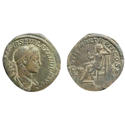 Severus Alexander Sestertius, római bronz érme – Kr.u. 223, RIC 407