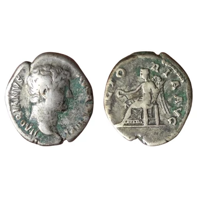Hadrianus Denarius, római ezüst érme – Kr.u. 134-138, RIC 286
