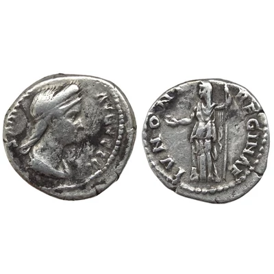 Sabina Denarius, római ezüst érme – Kr.u. 134-136, RIC 395a