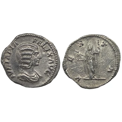Julia Domna Denarius, római ezüst érme – Kr.u. 213, RIC 390