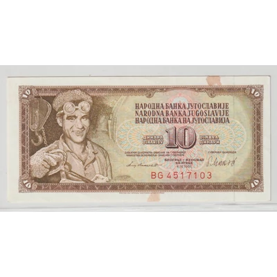 1981 – 10 dinara bankjegy – Jugoszlávia