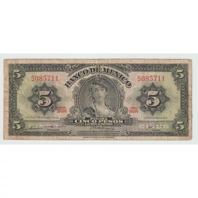 1969 5 Pesos bankjegy, Mexikó – Josefa Ortiz de Domínguez