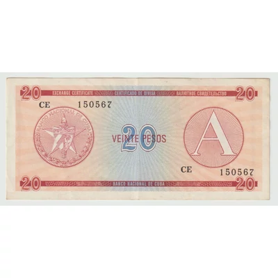 1985 20 Pesos valutatanúsítvány, Kuba – Castillo de la Real Fuerza