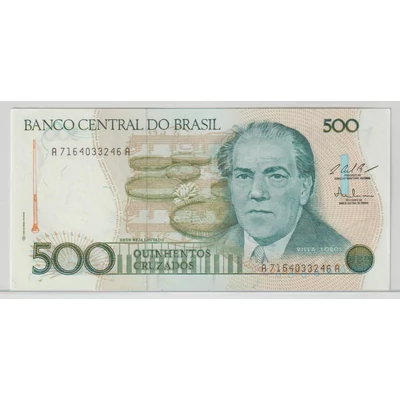Brazília 500 Cruzados bankjegy, 1986 – Heitor Villa-Lobos – Pick P#212