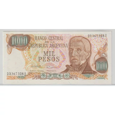 Argentína 1000 Pesos bankjegy, 1976–1983 – José de San Martín – Pick P#304