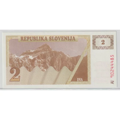 1990 2 tolar bankjegy (1990-es évek eleje) Szlovénia
