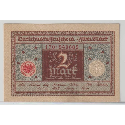 1920 2 Márka - Zwei Mark szükségpénz - Darlehnskassenschein Zwei Mark