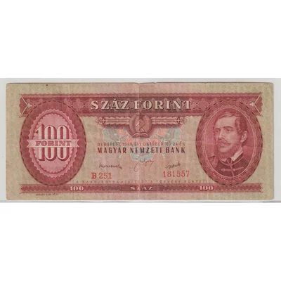 1949 100 forint bankjegy Numizmatika-bankjegyek
