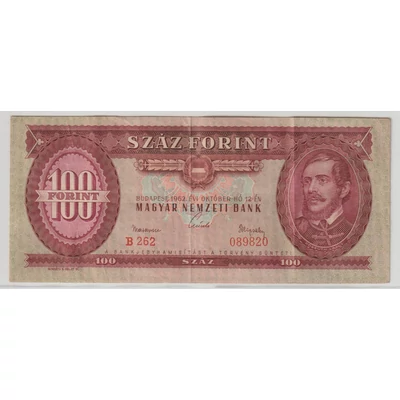 1962 100 forint bankjegy Numizmatika-bankjegyek