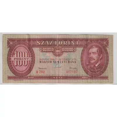 1962 100 forint bankjegy Numizmatika-bankjegyek