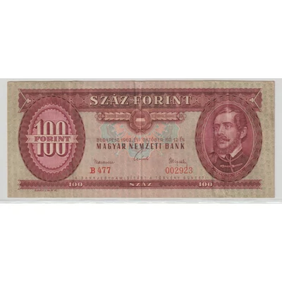 1962 100 forint bankjegy Numizmatika-bankjegyek