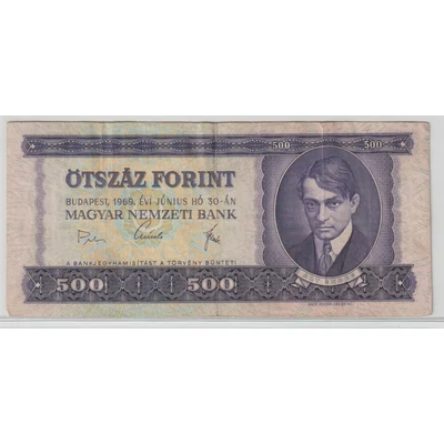 1969 500 forint bankjegy Numizmatika-bankjegyek