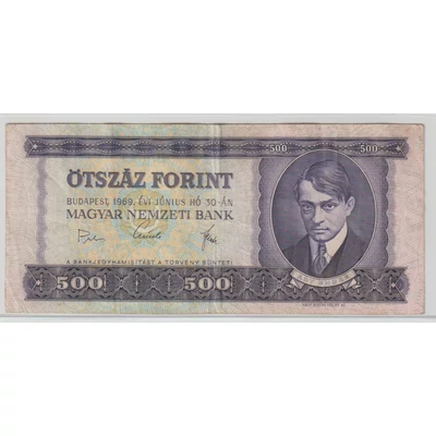 1969 500 forint bankjegy Numizmatika-bankjegyek