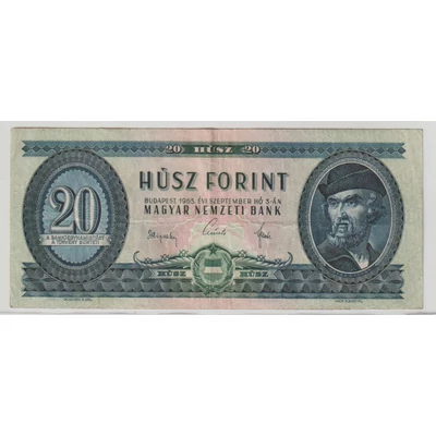 1965 20 forint  bankjegy 