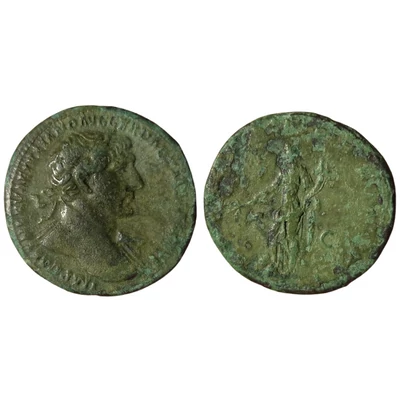 Traianus As, római bronz érme  Kr.u. 103-111, FORTUNA RIC 500