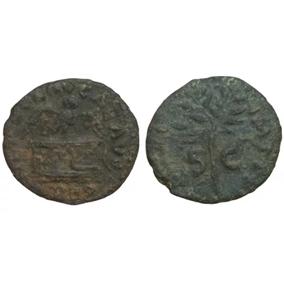 Nero Quadrans, római bronz érme – Kr.u. 65, RIC 258