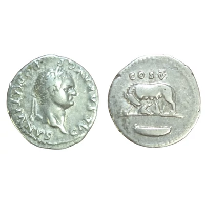 Domitianus Denarius, római ezüst érme – Kr.u. 77-78, RIC 961