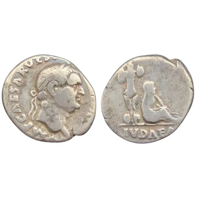Vespasianus Denarius, római ezüst érme – RIC 1316 – IVDAEA hátlap