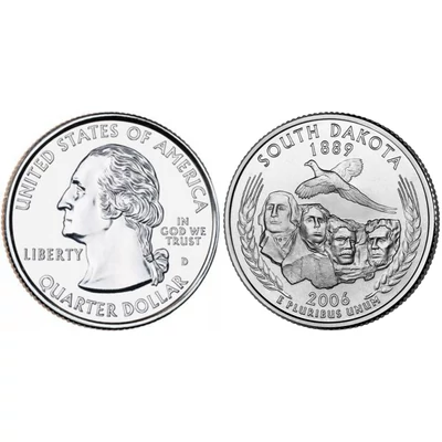 2006 South Dakota negyeddolláros érme ¼ dollár / State quarter dollar - USA