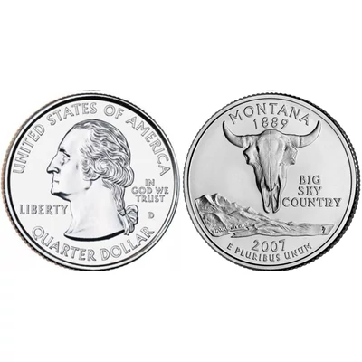 2007 Montana negyeddolláros érme ¼ dollár / State quarter dollar - USA