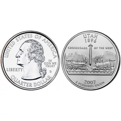 2007 Utah negyeddolláros érme ¼ dollár / State quarter dollar - USA